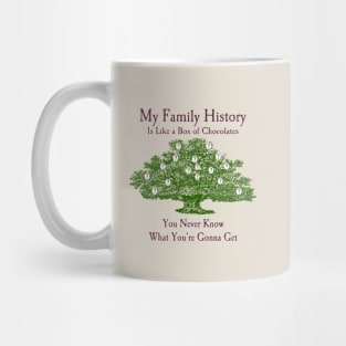 My Family History Is Like a Box of Chocolates Mug